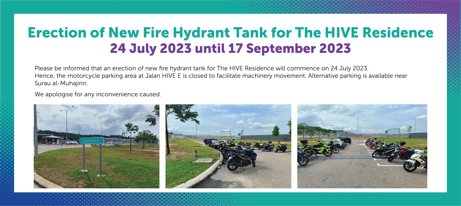 Erection of New Fire Hydrant Tank for The HIVE Residence