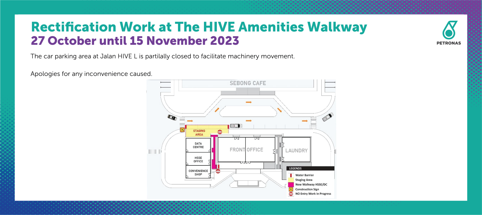 Rectification Work at The HIVE Amenities Walkway