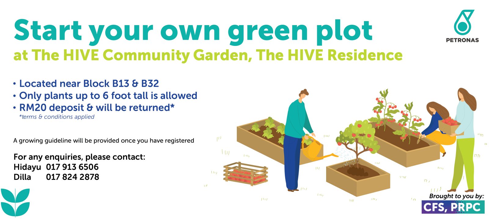 Start your own green plot @ The HIVE Community Garden